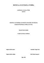 Diplomdarbs 'Eiropas Savienības izvirzīto prasību ieviešana maksātnespējas jomā Latvijā', 1.