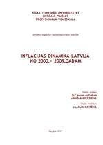 Referāts 'Inflācijas dinamika Latvijā no 2000.-2009.gadam', 1.
