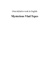 Eseja 'Mysterious Vlad Tepes', 1.