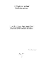 Konspekts 'Plaušu venozā pilnasinība (plaušu brūnā indurācija)', 1.