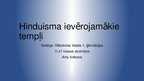 Prezentācija 'Hinduisma ievērojamākie tempļi', 1.