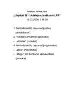 Prakses atskaite 'Profesionālā prakse - kultūras pasākumu organizēšana - Liepājas 381 gada jubilej', 11.
