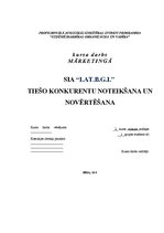 Referāts 'Выявление и оценка прямых конкурентов', 1.