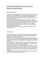 Konspekts 'Aleksandras Beļcovas un Romana Sutas mākslas iezīmju analīze', 1.