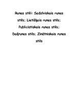 Konspekts 'Runas stili', 1.