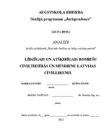 Referāts 'Līdzīgais un atšķirīgais Romiešu civiltiesībās un mūsdienu Latvijas Civillikumā', 1.