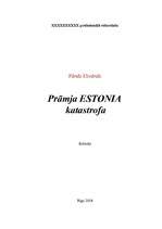 Referāts 'Prāmja "Estonia" katastrofa', 1.