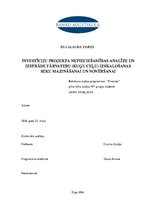 Diplomdarbs 'Investīciju projekta nepieciešamības analīze un izstrāde fārvateru (kuģu ceļu) i', 1.