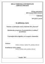 Referāts 'Tehnisko un darbaspēka resursu efektivitāte SIA „Timtrans”', 1.