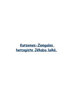 Eseja 'Kurzemes-Zemgales hercogiste hercoga Jēkaba laikā', 1.
