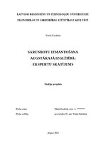 Referāts 'Sarunbotu izmantošana augstākajā izglītībā:  ekspertu skatījums', 1.
