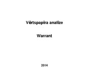 Referāts 'Security Analysis: Warrant (Finance)', 7.