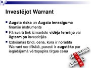Referāts 'Security Analysis: Warrant (Finance)', 12.