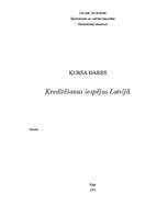 Referāts 'Kreditēšanas iespējas Latvijā', 1.