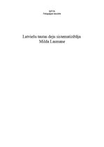 Konspekts 'Milda Lasmane. Tautas deju sistematizētāja', 1.