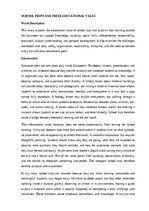 Eseja 'School trips and their educational value', 1.