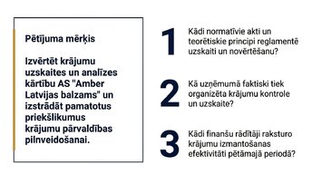 Prezentācija 'Krājumu uzskaites un analīzes izvērtējums uzņēmumā AS “Amber Latvijas balzams”', 3.