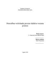 Referāts 'Personības veidošanās process dažādos vecuma posmos', 1.