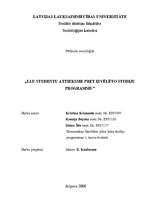 Referāts 'LLU studentu attieksme pret izvēlēto studiju programmu', 1.