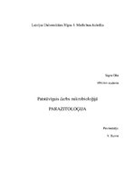 Konspekts 'Parazitoloģija', 1.