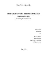Referāts 'Aktīva dzīvesveida ietekme uz sirds veselību', 1.