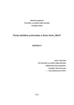 Referāts 'Cilvēka atbildības problemātika A.Kamī darbā "Mēris"', 1.