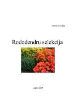 Referāts 'Rododendru selekcija', 1.