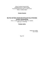 Referāts 'Muitas iestāžu pasākumi intelektuālā īpašuma tiesību aizsardzībā', 1.