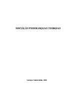 Referāts 'Sociālās psiholoģijas teorijas', 1.
