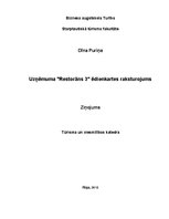 Referāts 'Uzņēmuma "Restorāns 3" ēdienkartes raksturojums', 1.