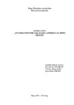 Referāts 'Aprēķina darbs. Statiski nenoteicama rāmja aprēķins ar spēku metodi', 1.