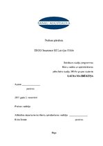 Prakses atskaite 'ERGO Insurance SE Latvijas filiāle', 1.