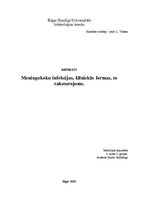 Konspekts 'Meningīts, klīniskās formas, to apraksts', 1.