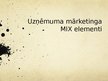 Prezentācija 'Uzņēmuma mārketinga MIX elementi', 1.