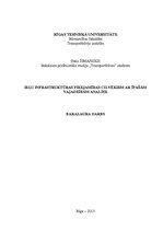 Referāts 'Ielu infrastruktūras pieejamības cilvēkiem ar īpašām vajadzībām analīze', 1.