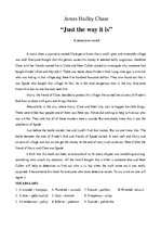 Eseja 'Home Reading. James Hadley Chase "Just the Way It Is"', 1.