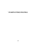 Konspekts 'Starptautiskā politika', 1.