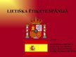 Prezentācija 'Lietišķā etiķete Spānijā', 1.