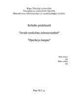Referāts 'Operāciju lampas', 1.