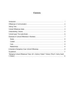 Referāts 'Cultural Differences into Business', 1.