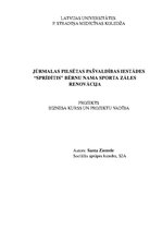 Konspekts 'Projekts sporta zāles renovācijai', 1.