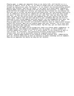 Eseja 'Playing Games', 1.