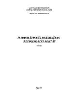 Referāts 'Harismātiskās personības reliģiskajās sektās', 1.