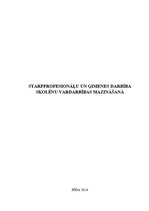 Diplomdarbs 'Starpprofesionāļu un ģimenes darbība skolēnu vardarbības mazināšanā', 1.