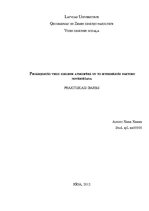 Prakses atskaite 'Piesārņojošo vielu izkliede atmosfērā un to ietekmējošo faktoru novērtēšana', 1.