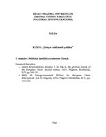 Eseja 'Politiskie konflikti un intereses Eiropā', 1.