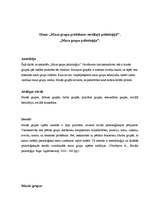 Referāts 'Mazo grupu problēmas sociālajā psiholoģijā. Mazo grupu psiholoģija', 1.