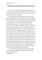 Eseja 'Cilvēkam, kas zina kur iet, pasaule pati paver ceļu', 1.