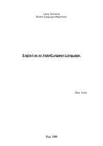 Eseja 'English as an Indo-European Language', 1.