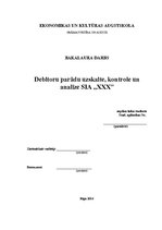 Diplomdarbs 'SIA "X" debitoru parādu uzskaite, kontrole un analīze', 1.